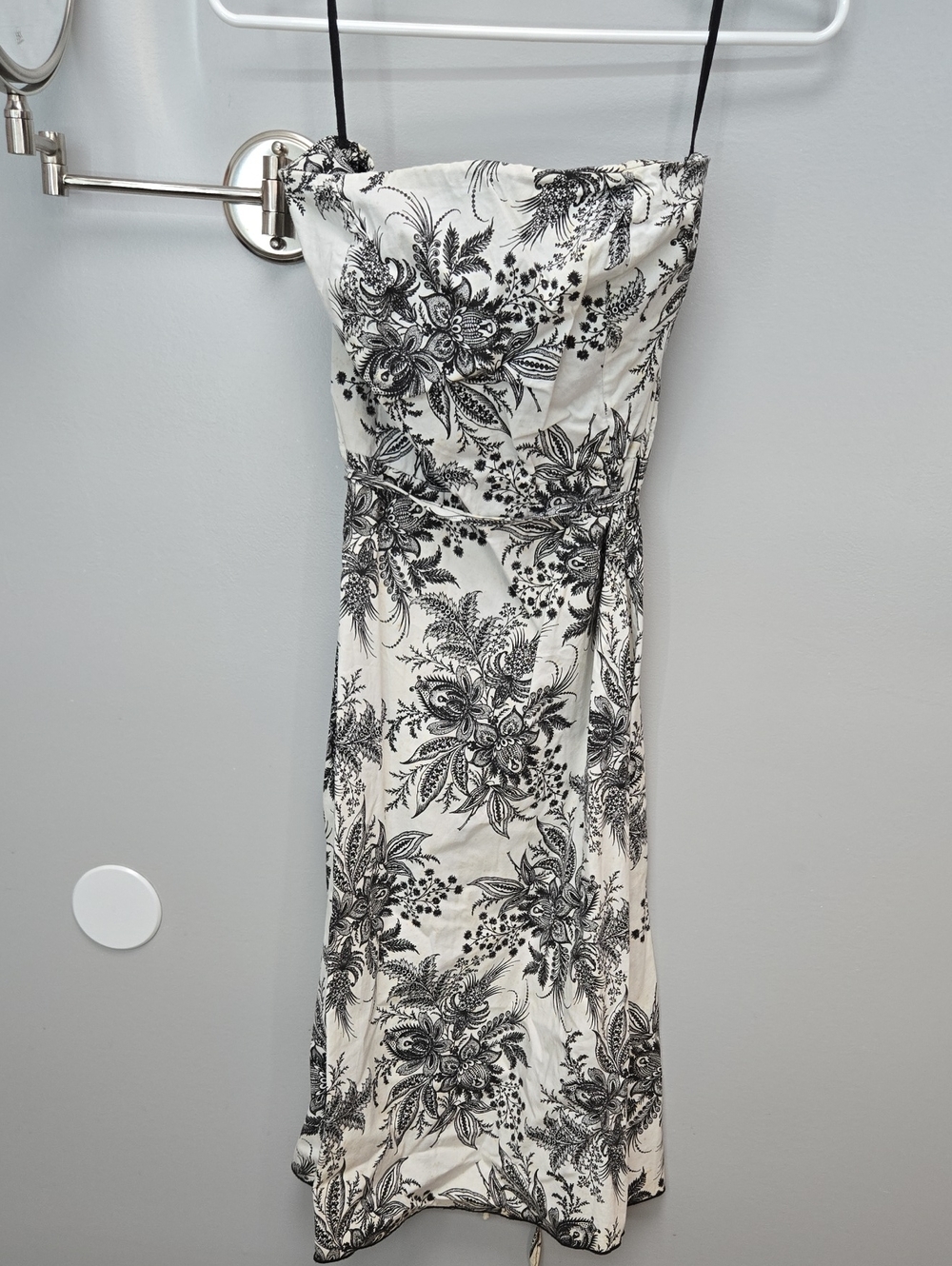 Black Floral Print Slip Dress - Women